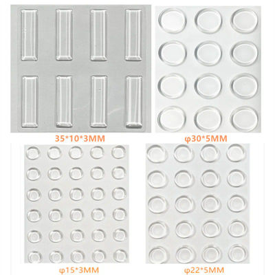 1 hoja de almohadillas amortiguadoras autoadhesivas, Tope de puerta de silicona, parachoques de gabinete, Protector de pared, muebles, refrigerador, almohadilla antichoque