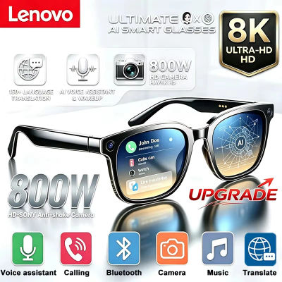 Gafas Inteligentes con IA de Lenovo, Cámara HD de 800W, Llamadas Inalámbricas por Bluetooth, Traducción, para Hombre y Mujer, Gafas de Sol con 3 Lentes