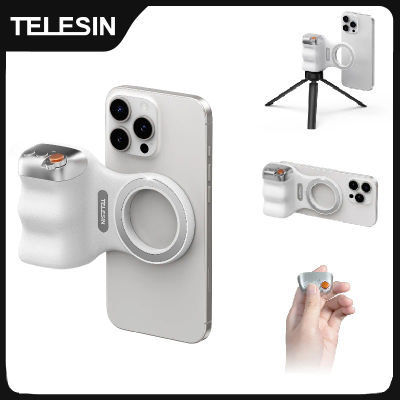 TELESIN-empuñadura magnética para cámara de teléfono, soporte para teléfono, ayuda de disparo, mango de Control remoto para Iphone, HUAWEI, SAMSUNG