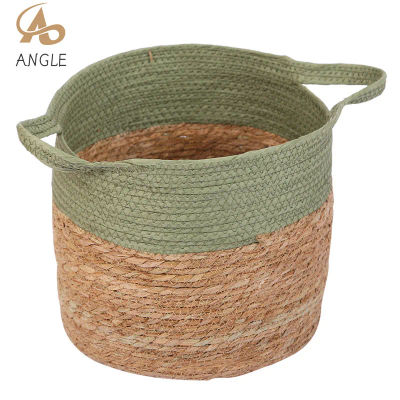 Cesta de almacenamiento de paja Natura, macetero de ratán, maceta, manualidades, decoración moderna para el hogar, sala de estar, dormitorio, tienda, cesta de plantas de jardín