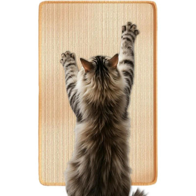 Alfombrilla rascadora para gatos, protector de muebles adhesivo, alfombrilla rascadora de sisal, para apartamento, sala de estar, 1 ud.