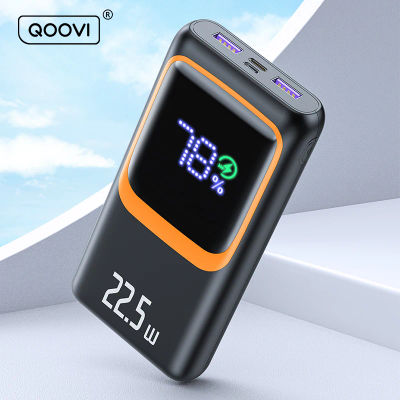 QOOVI 20000mAh banco de energía batería externa de gran capacidad PD 22,5 W cargador portátil de carga rápida para Samsung iPhone Xiaomi