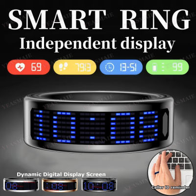 Anillo inteligente con recordatorio de llamadas, Monitor de ritmo cardíaco y presión arterial, Smartring para hombres y mujeres, resistente al agua hasta 5ATM, anillo multideportivo para salud 2026
