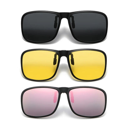VIVIBEE gafas de sol polarizadas abatibles hacia arriba con Clip para conducir gafas de sol fotocromáticas antideslumbrantes UV400 oscuras para conductor de coche