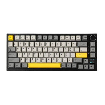 Ajazz AK820 Pro 75% Teclado mecánico inalámbrico/con cable Bluetooth 5,1/2,4G montado en junta con pantalla TFT para Mac/Win