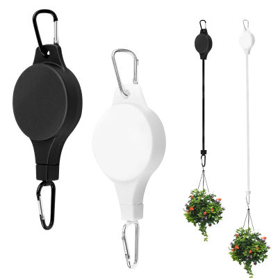 Ganchos de cesta de flores colgantes ajustables para plantas, polea retráctil para plantas colgantes de alta resistencia, colgador de plantas para interiores y exteriores