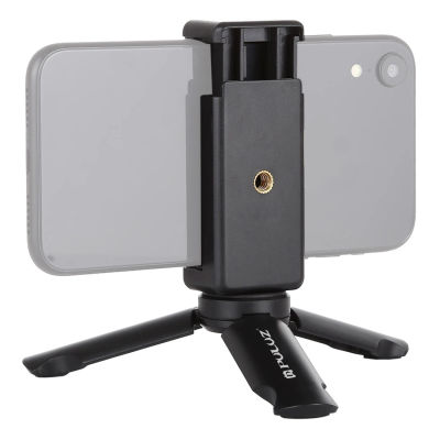 PULUZ Mini soporte de plástico plegable portátil trípode y abrazadera Universal para teléfono soporte para teléfonos inteligentes Clip para xiaomi,huawei