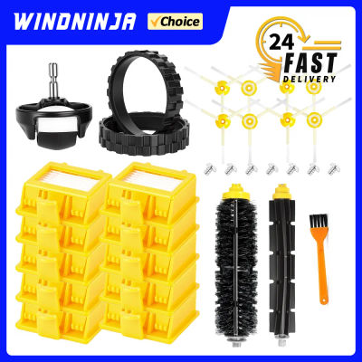 Accesorios de filtro para rueda delantera y cepillo lateral principal para iRobot Roomba serie 700, 760, 765, 770, 780, 790, repuestos para robot aspirador