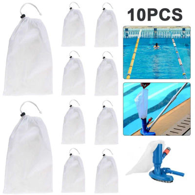 Bolsa de succión para aspiradora de piscina, bolsa de malla fina de plástico OPP para fuente, limpiador de hojas, 1-10 piezas
