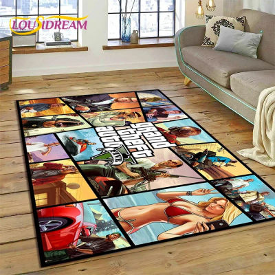 Alfombra 3D de Grand Theft Auto para Dormitorio, Sala de Estar, Decoración del Hogar, Alfombra Grande para Niños