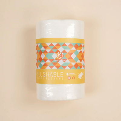 Toallitas para bebés de tela de bambú, forros para pañales biodegradables y transpirables, forros para pañales de tela, 1 rollo, 100 piezas
