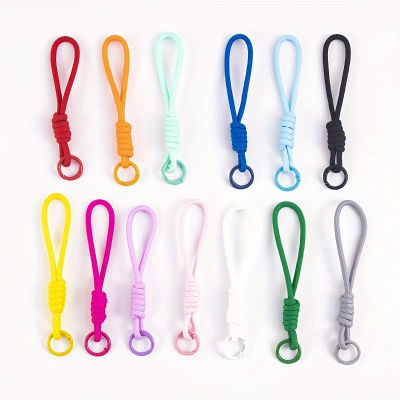 20/10 piezas de cordones trenzados multicolor hechos a mano para teléfono - Llaveros tejidos duraderos para accesorios de teléfono DIY, decoración de fundas de teléfono