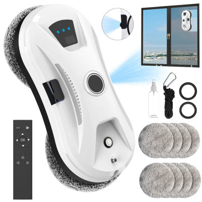Robot Limpiacristales Inteligente de 5600 Pa, Ultrafino, Automático, Limpiador de Vidrios Eléctrico con Fuerte Succión y Control Remoto para el Hogar y Edificios de Gran Altura