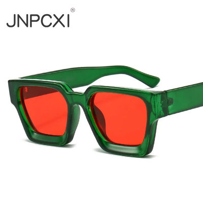 JNPCXI gafas de sol cuadradas de moda para mujer, gafas de sol de lujo Retro verde, marca de diseñador, gafas de sol de tendencia para hombre, gafas de sol UV400