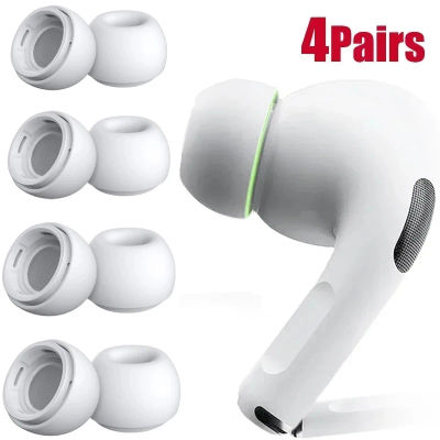 Almohadillas de silicona suave para Airpods Pro 1st 2nd, funda protectora para auriculares con orificio para reducción de ruido, almohadillas para Apple Airpods Pro