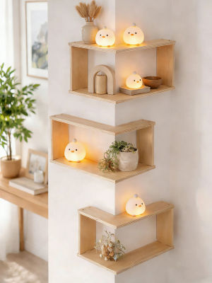 Estantes Flotantes de Madera para Esquina, Estante de Almacenamiento Montado en la Pared para Sala de Estar, Dormitorio, Organizador del Hogar para Exhibición de Plantas, Adornos y Arte