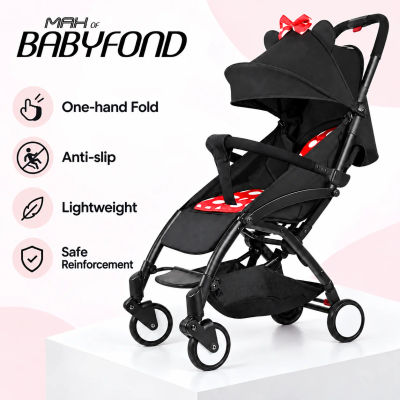 Cochecito de Bebé Babyfond Ultraligero y Portátil, Plegable, con Opción de Posición Sentada y Acostada, para Bebés y Niños Pequeños