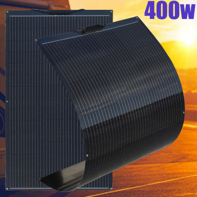 Panel Solar Flexible de 400W 200W 100W 12V, Cargador de Batería de 12V para Hogar, Balcón, Autocaravana, Barco, Viajes, Impermeable