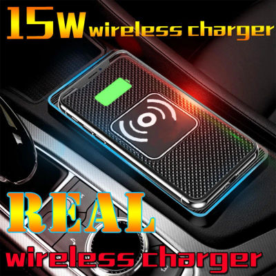 Base de carga inalámbrica para coche de 15W, cargador inalámbrico automático para teléfono, tapete de carga con sensor automático, tapete de silicona antideslizante para teléfono