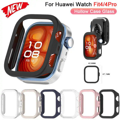 Funda hueca de cristal para Huawei Watch Fit 4 Pro Smartwatch Protector de pantalla marco parachoques para Huawei Fit 4 Fit4 funda Shell