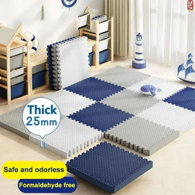 Alfombra de juego antideslizante para gatear para bebé, tapete de gimnasio con rompecabezas insonorizado para habitación de niños y alfombra de rompecabezas ecológica, 8 Uds./2,5 cm de grosor