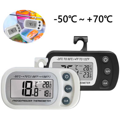 Termómetro de nevera con gancho, antihumedad, refrigerador, congelador, termómetro Digital eléctrico, Monitor de temperatura, pantalla LCD