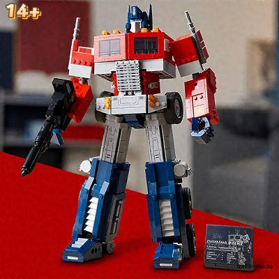 Hot Toys 1508 piezas Camión de Transformación Técnica Optimus Prime Robot Guerrero Bloques de Construcción Modelo de Rompecabezas Adorno Regalo de Cumpleaños