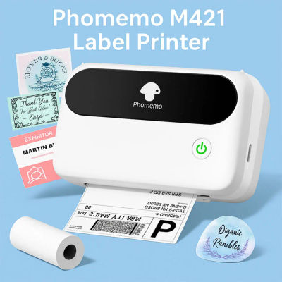 Impresora de etiquetas Phomemo M421, fabricante de etiquetas térmicas de envío 4x6, Compatible con impresoras Bluetooth portátiles para teléfono y PC para paquete