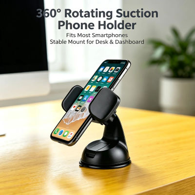 Soporte para Teléfono con Ventosa para Auto, 360° ° Soporte Giratorio Universal para Teléfono Móvil en el Tablero del Automóvil, para iPhone, Samsung, Android, Smartphone, GPS