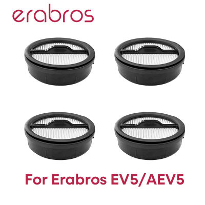  Juego de 4 filtros para aspiradora Erabros EV5, repuesto de filtro HEPA, piezas de aspiradora de algodón