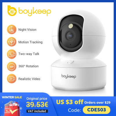Cámara de Vigilancia Inteligente para Bebés BoyKeep 3MP 5G/2.4GHz WiFi, Cámara IP de Seguridad Interior para el Hogar, Seguimiento Automático, Videovigilancia 24/7