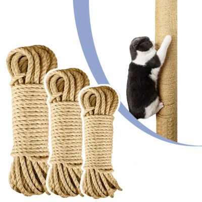 Cuerda de Sisal Natural de 33/66/164 pies, rascador de gatos, cuerda para rascar árboles, juguete DIY, garra de pata, Protector de muebles, poste rascador