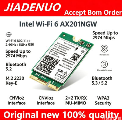 (1 unidad) 100% Original, nueva tarjeta de red inalámbrica Intel AX201NGW AX201 WIFI6E Gigabit CNVI Bluetooth 5,3