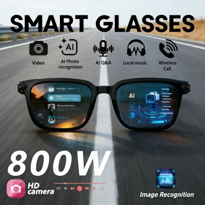 Gafas Inteligentes con IA 2026, Cámara de 800W, Fotos HD, Video, Llamadas de Voz, Traducción, Resistentes al Agua, Bluetooth, para Motocicleta