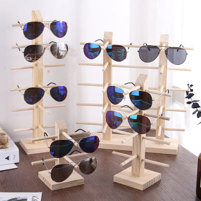 Estante de exhibición de gafas de sol de madera multicapa, soporte de exhibición para gafas, soporte de joyería para múltiples pares, escaparate de gafas WF