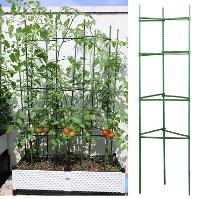 Estaca de soporte para plantas de jardín, estante de vid trepadora, brazos, jaula expandible, conectores de Marco en maceta, 12 piezas
