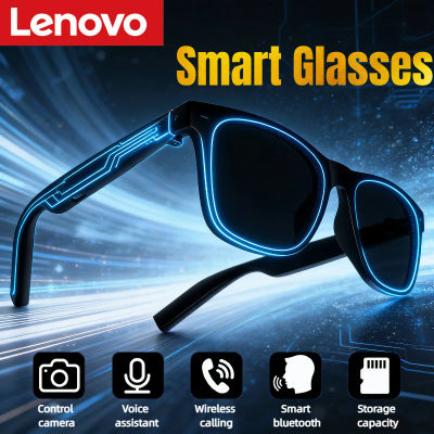 Gafas Inteligentes Lenovo con Control Remoto Táctil, Cámara para Fotos, Grabación, Traductor, Asistente de Voz, Gafas Bluetooth Inalámbricas para Adultos
