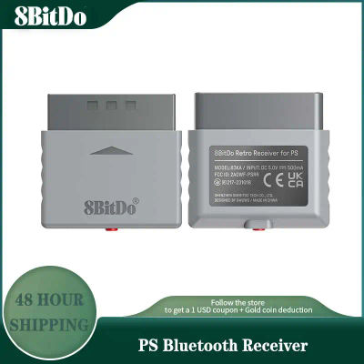 8bitdo PS receptor Bluetooth, adaptador Retro compatible con PS1/PS2, accesorios de juego para controladores convencionales, Windows 10/11