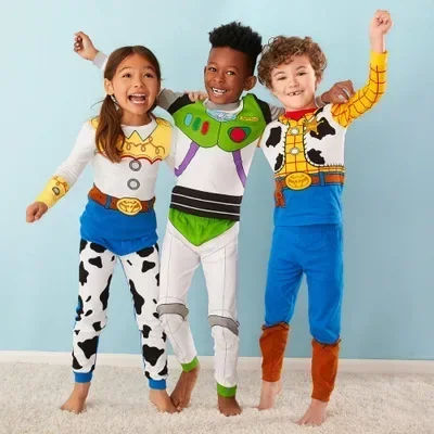 Conjuntos de Pijamas de Toy Story Woody Buzz Lightyear para niños, ropa de regalo para bebés y niños, Pijamas de dibujos animados, ropa de dormir para el hogar