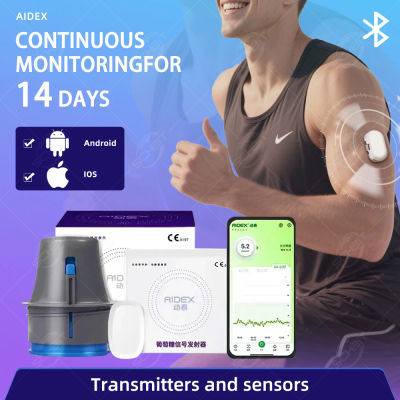 Aidex-monitoreo continuo de glucosa en sangre CGMS 24h, Monitor de azúcar para Diabetes en tiempo Real, Sensor medidor de glucosa remoto sin huellas
