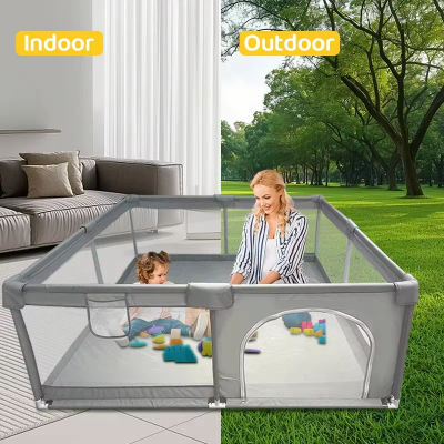 IMBABY Parque infantil para bebés, valla de actividades para bebés gris, parque infantil grande para bebés, actividades de seguridad para bebés, parque de juegos, parque infantil para niños