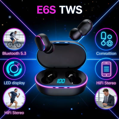 Los auriculares Bluetooth E6STWS son auriculares inalámbricos de música Bluetooth y auriculares con cancelación de ruido adecuados para Android e ios