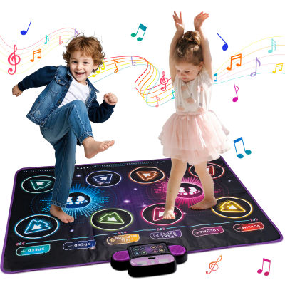 Manta de baile para niños, estera de baile electrónica, modo de jugadores dobles con 9 niveles, manta musical para suelo de chico, juguetes educativos, regalos de navidad
