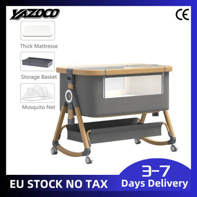 Elegante Cuna para Bebé 2026 Multifuncional, Plegable, Ajustable en Altura, Portátil, Móvil, Cuna Mecedora para Bebés, Cama para Dormir para Recién Nacidos, para el Hogar, el Dormitorio, Viajes