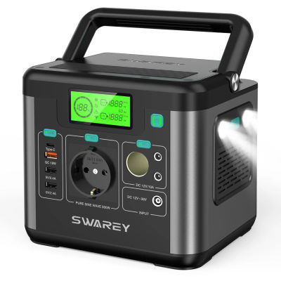 SWAREY S160 300W (pico 600W) Estación de energía portátil 222Wh Generador solar Cargadores de estación de energía Fuente de alimentación de emergencia de respaldo