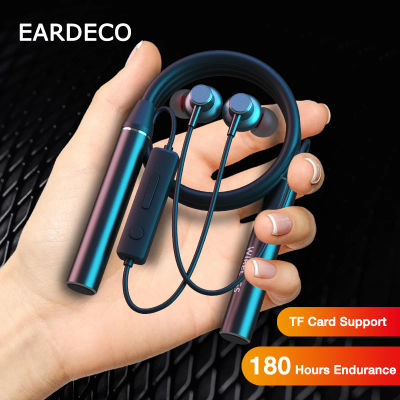 EARDECO,auriculares,inalámbricos,con,Bluetooth, dispositivo,de graves,con,banda,para el cuello, estéreo, deportivo, 80 horas,de,resistencia