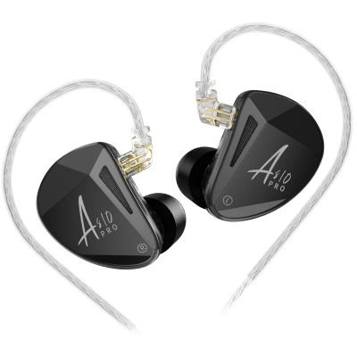 KZ AS10 PRO-auriculares internos AS10 PRO 5BA, audífonos estéreo de graves HiFi con Monitor, Cable de Audio desmontable Chapado en plata