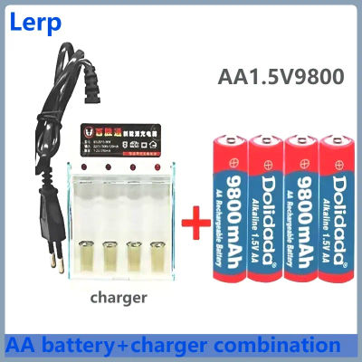 2025 Nueva batería recargable AA 1,5 V9800 MAH, nueva batería recargable Alcalinas + cargador