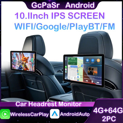 GcPaSr Android Auto CarPlay pantallas de coche Monitor de asiento trasero para reposacabezas pantalla de TV WiFi película/Netflix/Youtube reproductor de vídeo en línea