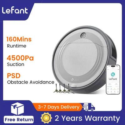Robot aspirador Lefant M310 4500PA potente succión 180 minutos, Control por aplicación/Alexa Ideal para pelo de mascotas y suelos duros